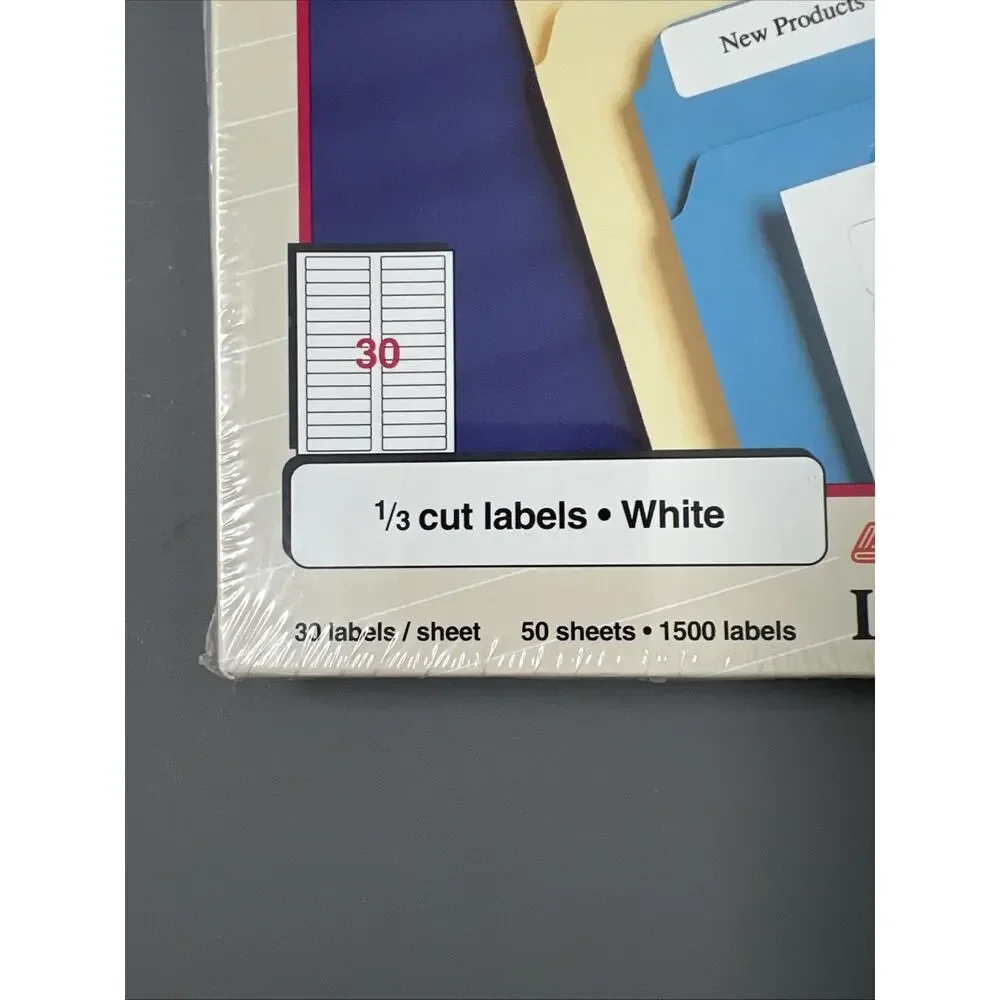 Avery Laser File Folder Labels White #5366 Sealed New 2/3 